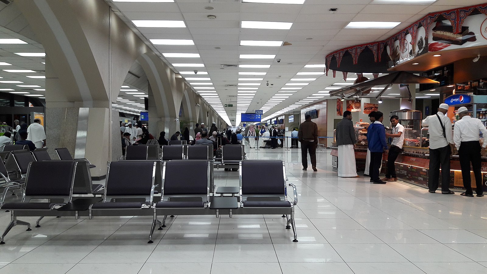 King Abdulaziz International Airport (JED) or KAIA, serves Jeddah in Saudi Arabia.